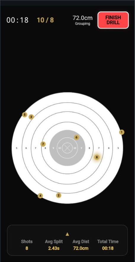Targo app — live shot detection on target